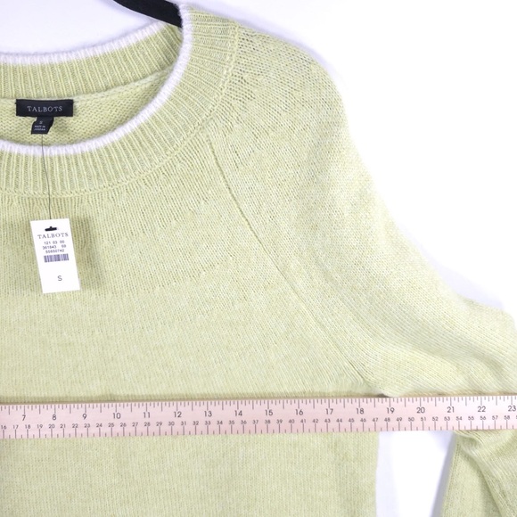 NWT TALBOTS WOOL Blend Knit Rib Crew Neck Pullover Sweater Rib Hem & Cuffs SMALL - Picture 6 of 11